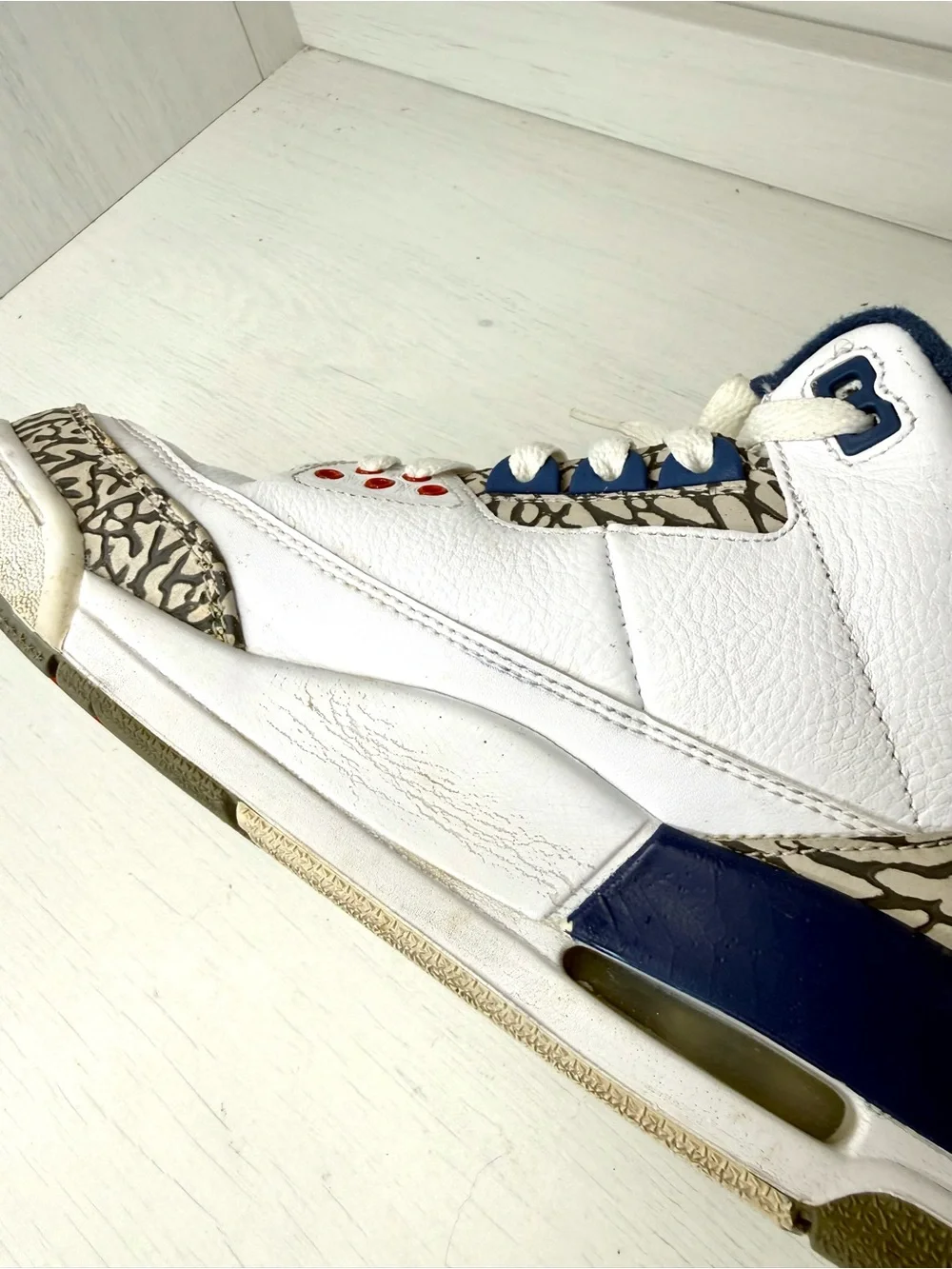Jordan Air Jordan 3 Retro OG True Blue White/Fire Red 2016 854262-106